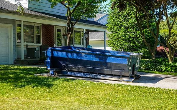 residential dumpsters can be placed on a driveway or lawn, but precautions should be taken to avoid damage to the property